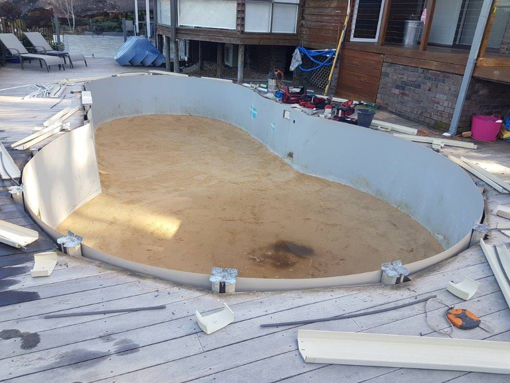 pin holes in above ground pool liner